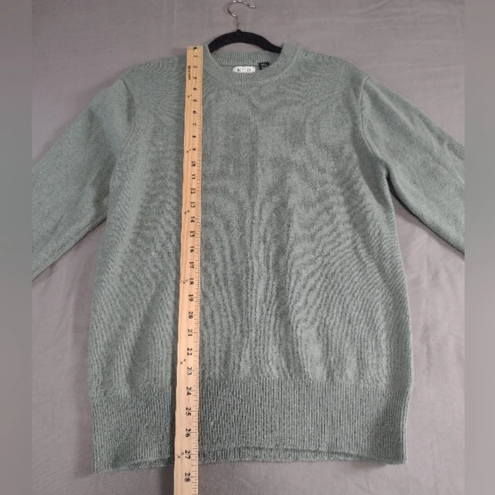 H&M Essentials No. 10 Wool Blend Crewneck Raglan Sweater Sage Green Men's Small